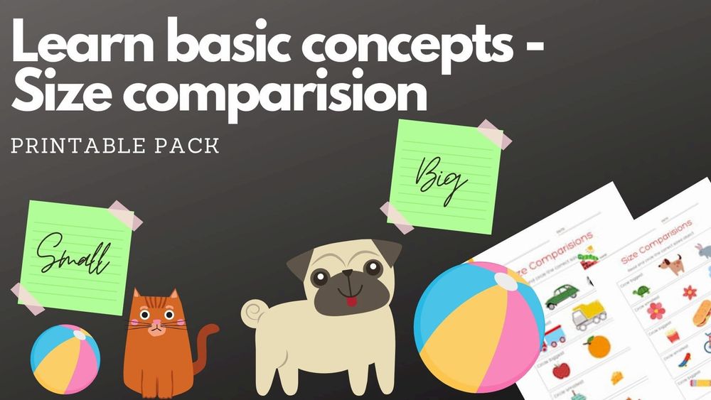Size Comparision - Free Printables Pack (Pre-K/ Kindergarten)
